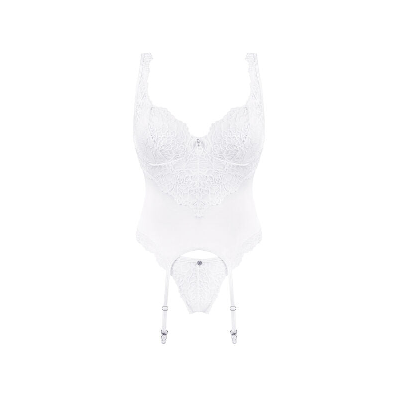 OBSESSIVE - AMOR BLANCO CORSET &amp; TANGA S/M