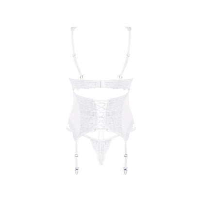 OBSESSIVE - AMOR BLANCO CORSET &amp; TANGA S/M