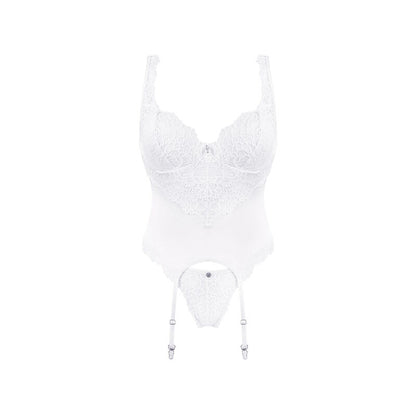 OBSESSIVE - AMOR BLANCO CORSET &amp; TANGA S/M