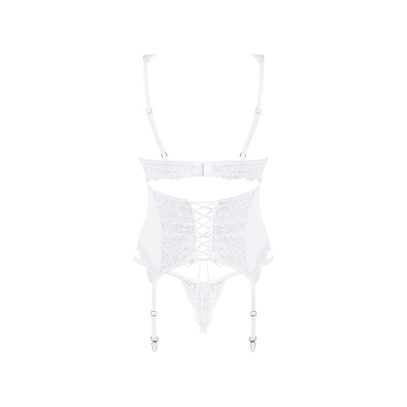 OBSESSIVE - AMOR BLANCO CORSET &amp; TANGA S/M
