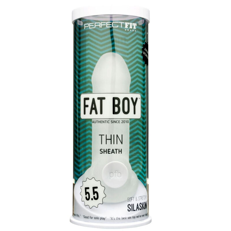 PERFECT FIT BRAND - FAT BOY THIN SHEATH PENIS EXTENDER TRANSPARENT 15 CM