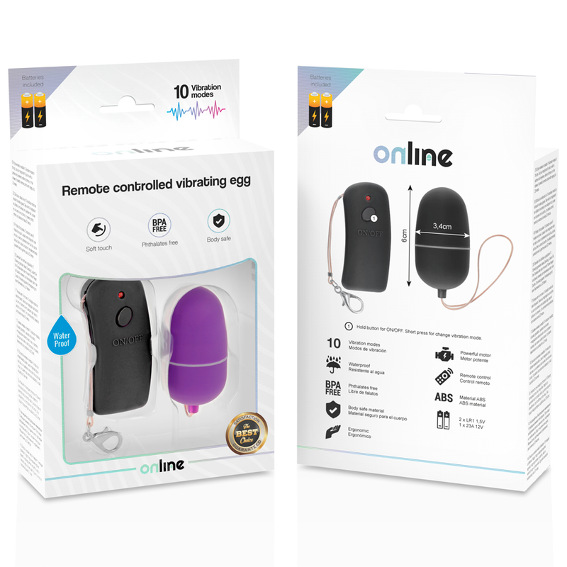 ONLINE - VIBRATING EGG WITH LILAC REMOTE CONTROL