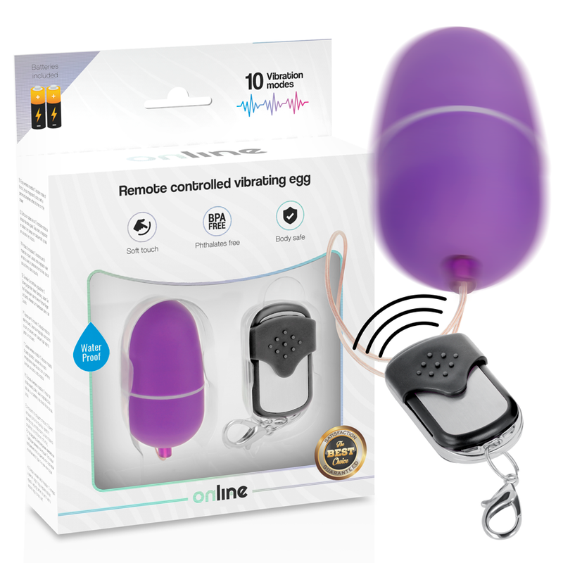 ONLINE - REMOTE CONTROL VIBRATING EGG PURPLE