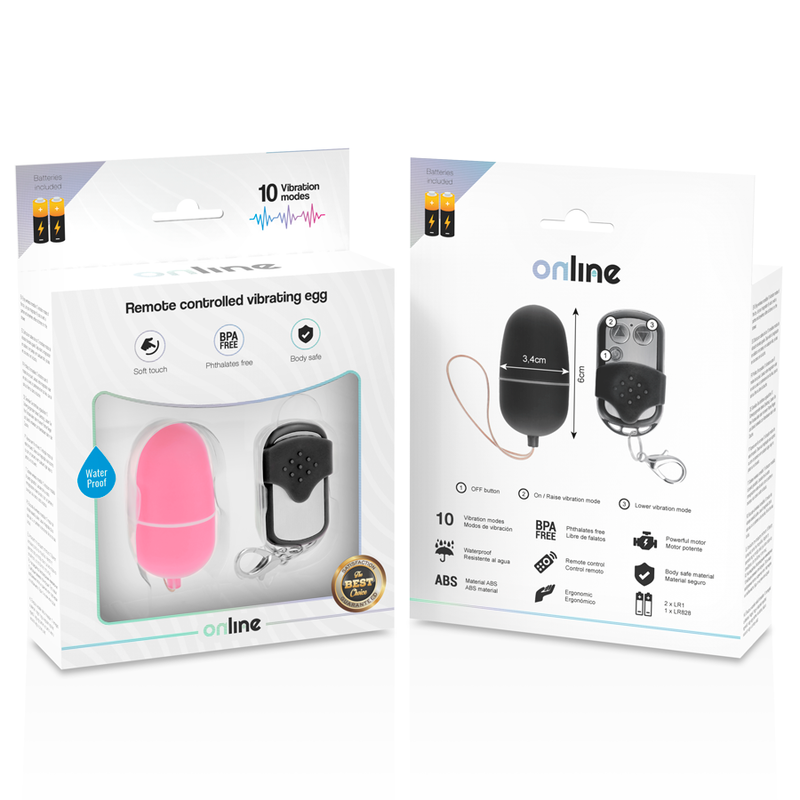 ONLINE - REMOTE CONTROL VIBRATING EGG PINK