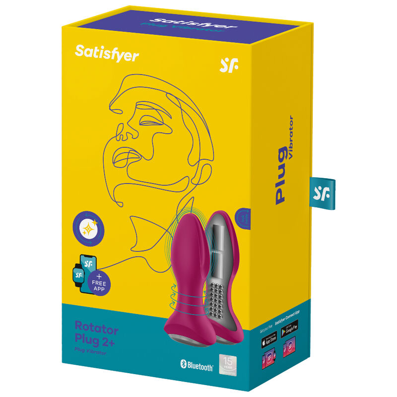 SATISFYER - ROTATOR PLUG 2+ VIBRIERENDE PLUGAPP SCHWARZ