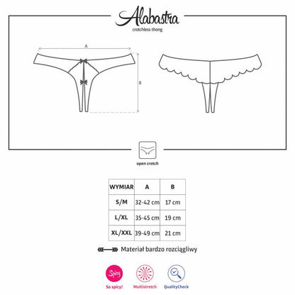 OBSESSIVE - ALABASTRA THONG TOP WHITE S/M