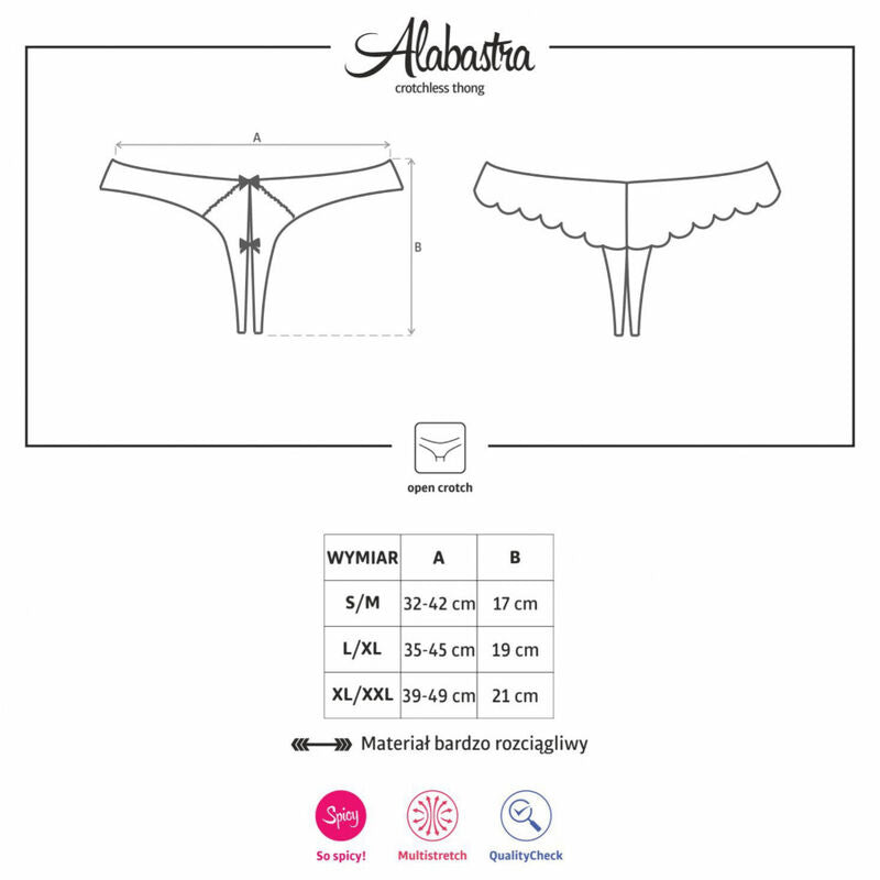 OBSESSIVE - ALABASTRA PANTIES SEXY TOP WHITE L/XL