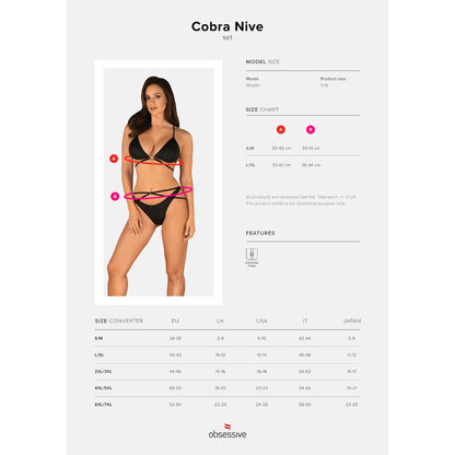 OBSESSIVE - COBRA NIVE SET TWO PIECE S/M