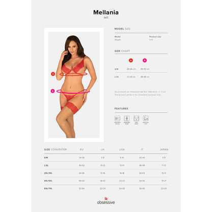 OBSESSIVE - MELLANIA SET TWO PIECE S/M