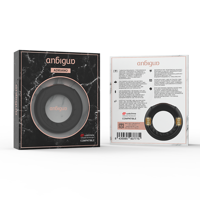 ANBIGUO - VIBRATION RING ADRIANO, COMPATIBLE WITH WATCHME WIRELESS TECHNOLOGY