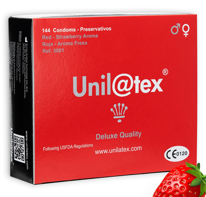 UNILATEX - RED / STRAWBERRY PRESERVATIVES 144 EINHEITEN