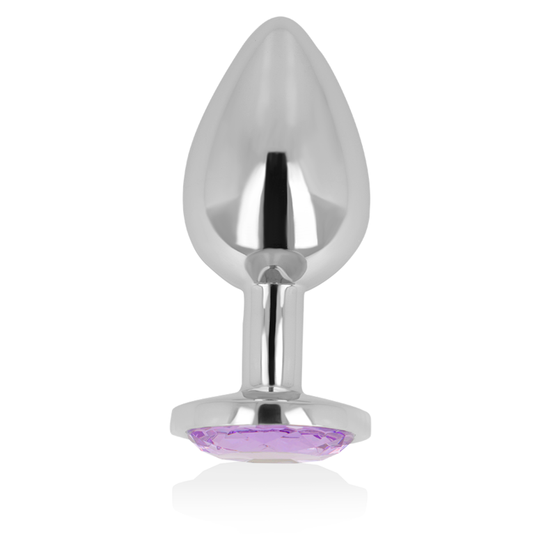 OHMAMA - ANALPLUG MIT VIOLETTEM KRISTALL 7 CM