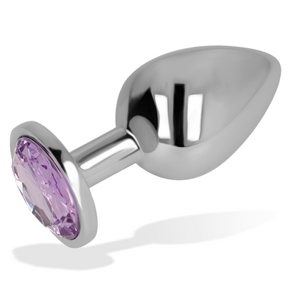 OHMAMA - ANALPLUG MIT VIOLETTEM KRISTALL 8 CM