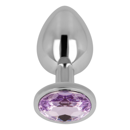 OHMAMA - ANALPLUG MIT VIOLETTEM KRISTALL 8 CM