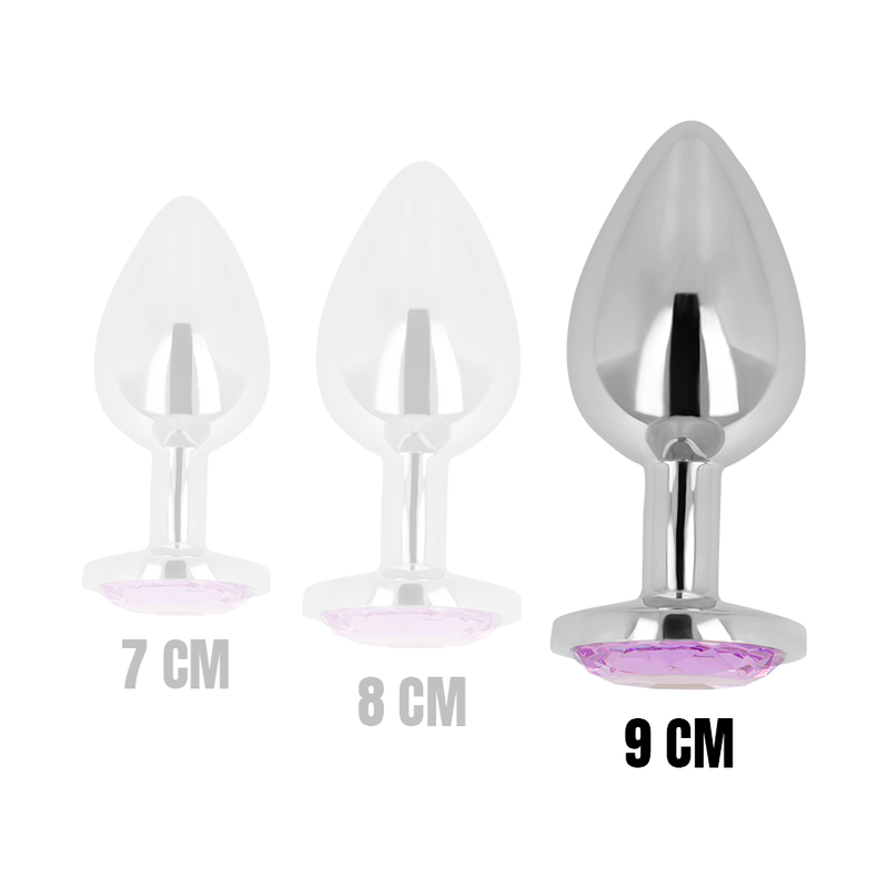 OHMAMA - ANALPLUG MIT VIOLETTEM KRISTALL 9 CM