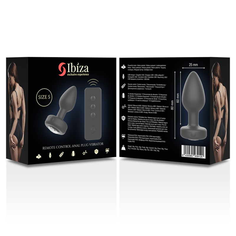 IBIZA - ANAL PLUG WITH REMOTE CONTROL, SIZE S