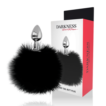 DARKNESS - EXTRA ANAL BUTTPLUG MIT SCHWANZ SCHWARZ 7 CM