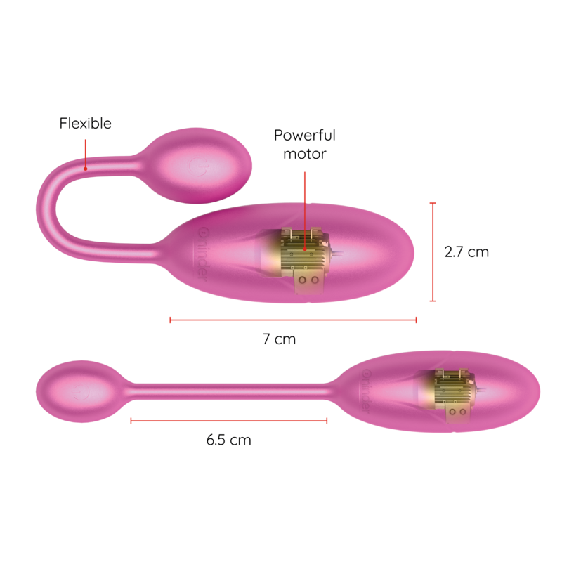 ONINDER - DENVER VIBRATION EGG PINK 7 X 2.7 CM FREE APP