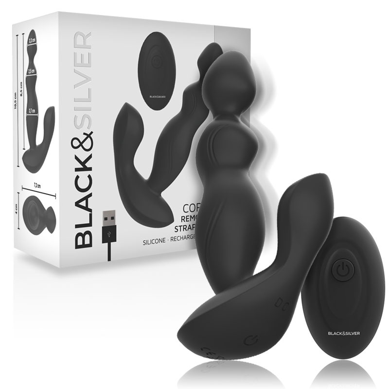 BLACK&SILVER - CORA ANAL PLUG SILIKON FERNBEDIENUNG