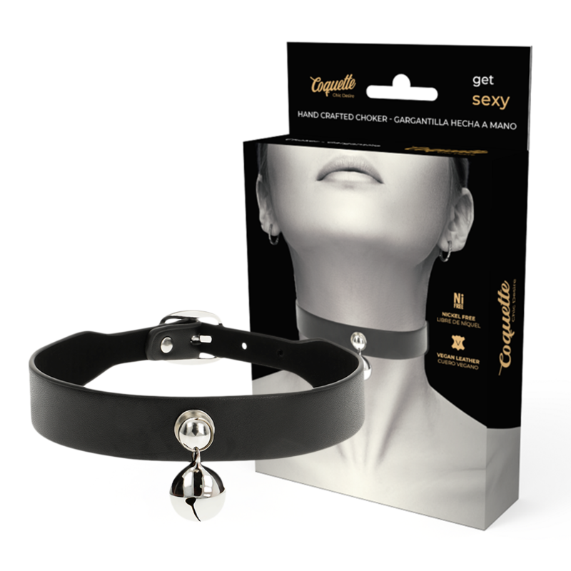 COQUETTE CHIC DESIRE - VEGAN LEATHER NECKLACE FOR WOMEN RATTLE ACCESSORIES