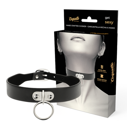 COQUETTE CHIC DESIRE - NECKLACE MADE OF VEGAN LEATHER FETISH ACCESSORY