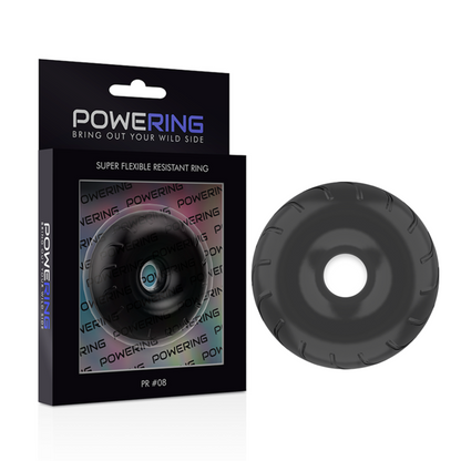 POWERING - SUPER FLEXIBLER UND WIDERSTANDSFÄHIGER PENISRING 5CM PR08 SCHWARZ