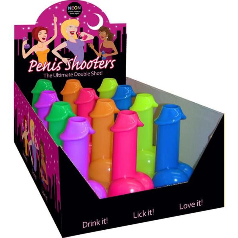 KHEPER GAMES - NEON SHOTS FORM PENIS 1 EINHEIT (ZUFÄLLIGE FARBE)