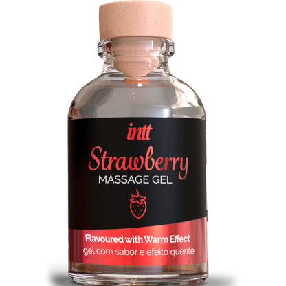 INTT MASSAGE &amp; ORAL SEX - MASSAGE GEL WITH HOT EFFECT STRAWBERRY FLAVOR