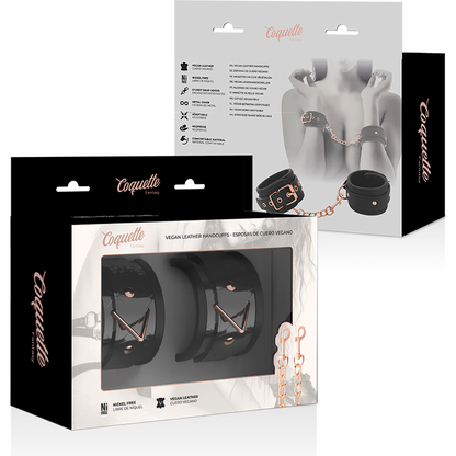 COQUETTE CHIC DESIRE - BLACK EDITION HANDCUFFS WITH NEOPRENE LINING