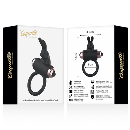 COQUETTE CHIC DESIRE - COCKRING MIT VIBRATOR SCHWARZ/ GOLD