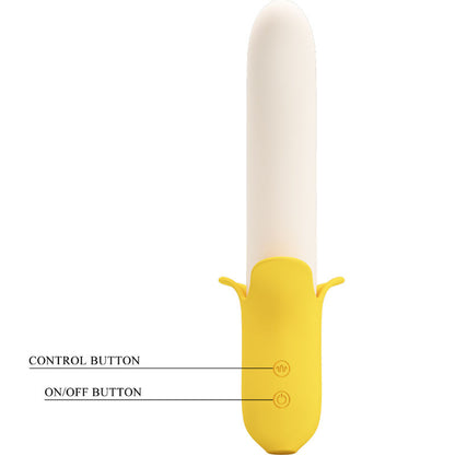 PRETTY LOVE - BANANA GEEK SUPER POWER 7 VIBRATIONEN UP&DOWN SILIKON SCHWARZ