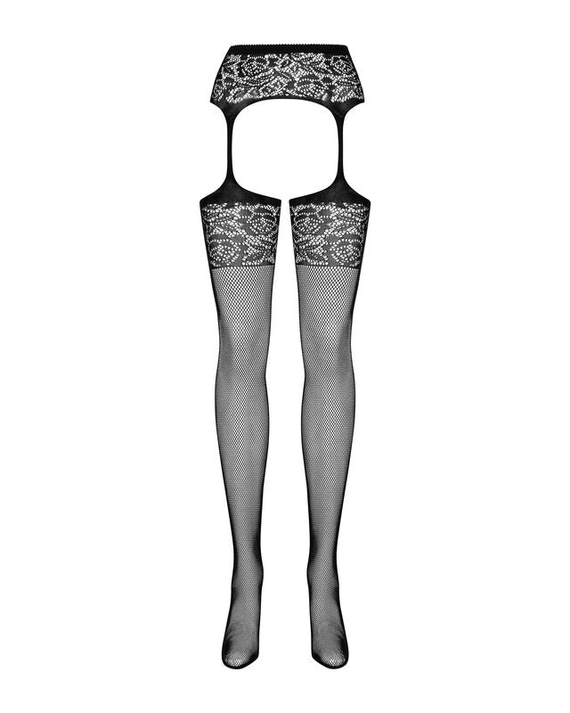 OBSESSIVE - S500 BLACK GARTER TIGHTS S/M/L