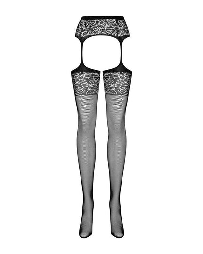 OBSESSIVE - S500 BLACK GARTER TIGHTS S/M/L
