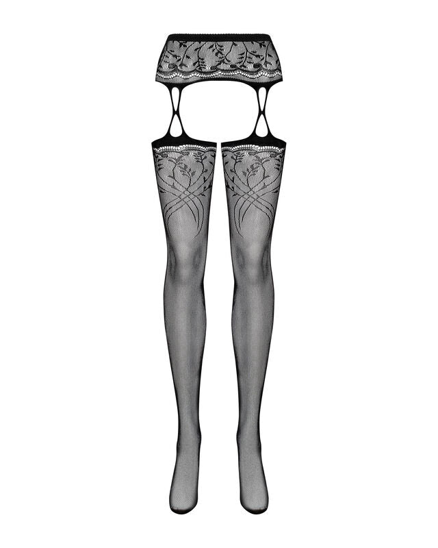 OBSESSIVE - S206 BLACK GARTER TIGHTS S/M/L