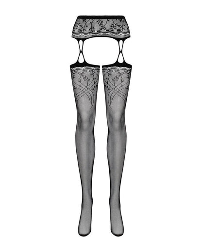 OBSESSIVE - S206 BLACK GARTER TIGHTS S/M/L
