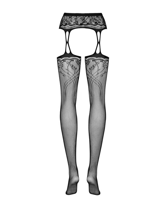 OBSESSIVE - S206 BLACK GARTER TIGHTS S/M/L