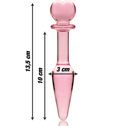 NEBULA SERIES BY IBIZA - MODEL 7 ANAL PLUG BOROSILICATE GLASS CLEAR 13.5 CM -O- 3 CM