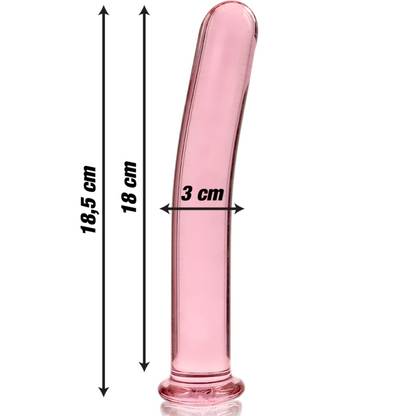 NEBULA SERIES BY IBIZA - MODEL 17 DILDO BOROSILICATE GLASS CLEAR 18.5 CM -O- 3 CM