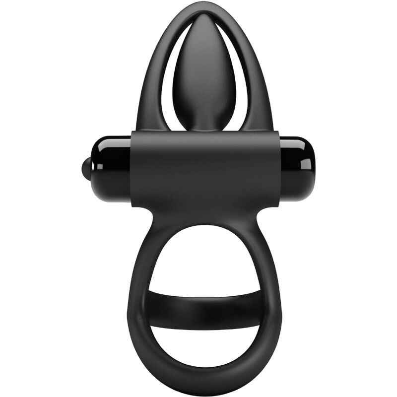 PRETTY LOVE - VIBRATION RING 10 VIBRATIONS BLACK SILICONE