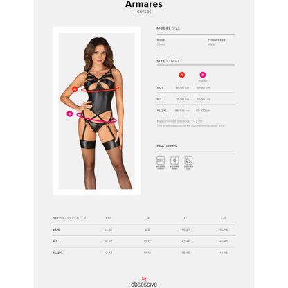 OBSESSIVE - ARMARES CORSET &amp; THONG M/L