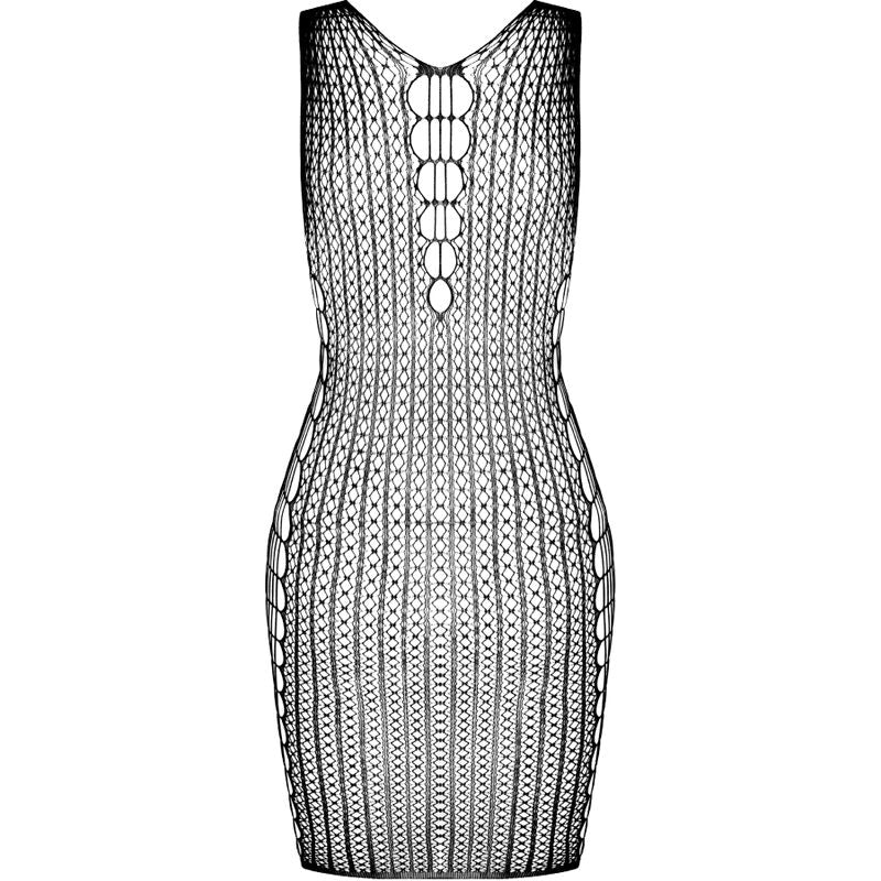 PASSION - BS097 BLACK BODYSTOCKING, ONE SIZE