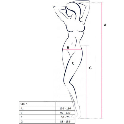 PASSION - S027 BLACK TIGHTS, ONE SIZE
