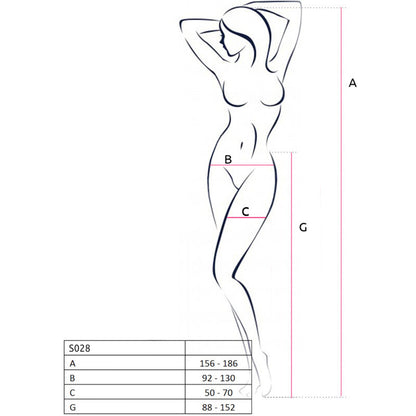PASSION - S028 BLACK TIGHTS, ONE SIZE