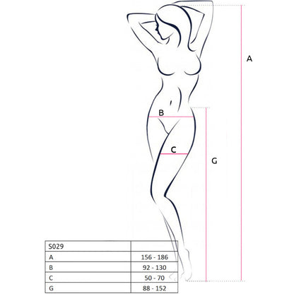 PASSION - S029 BLACK TIGHTS, ONE SIZE