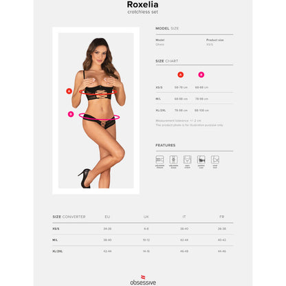 OBSESSIVE - ROXELIA SET TWO PIECE BODYLESS XS/S