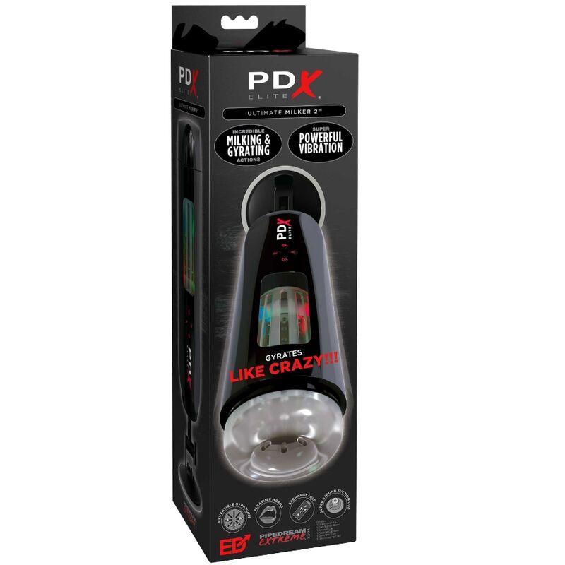 PDX ELITE - STROKER ULTIMATE MILKER 2 ROTIEREND & VIBRATOR