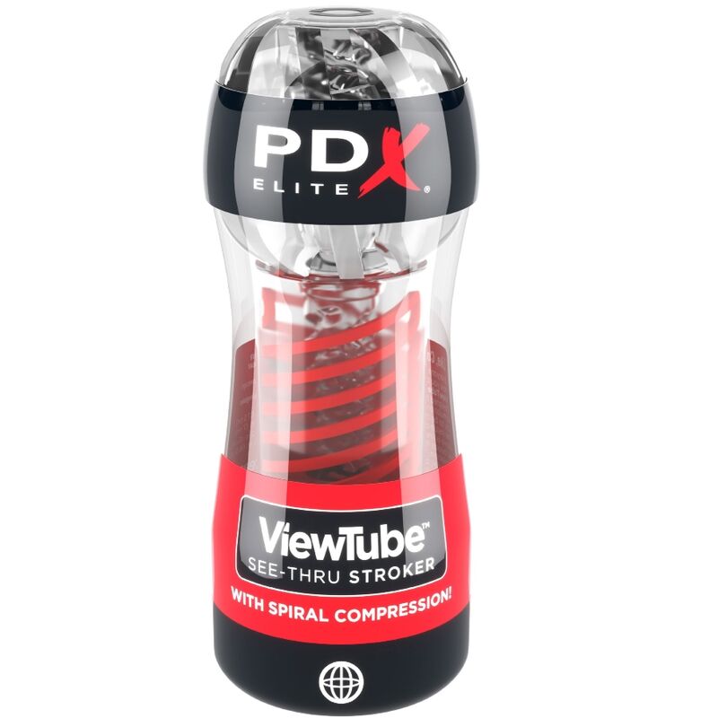 PDX ELITE - STROKER VIEWTUBE 2 SPIRALKOMPRESSION TRANSPARENT