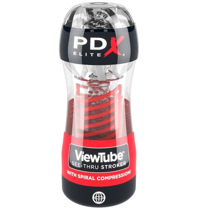 PDX ELITE - STROKER VIEWTUBE 2 SPIRALKOMPRESSION TRANSPARENT