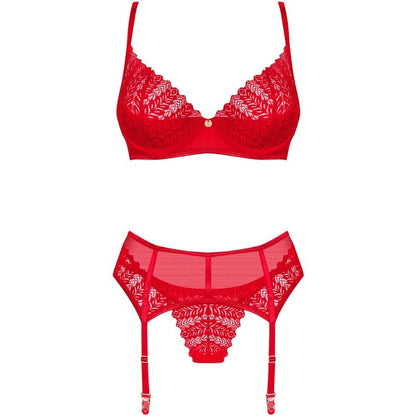 OBSESSIVE - INGRIDIA SET THREE PIECE RED XS/S