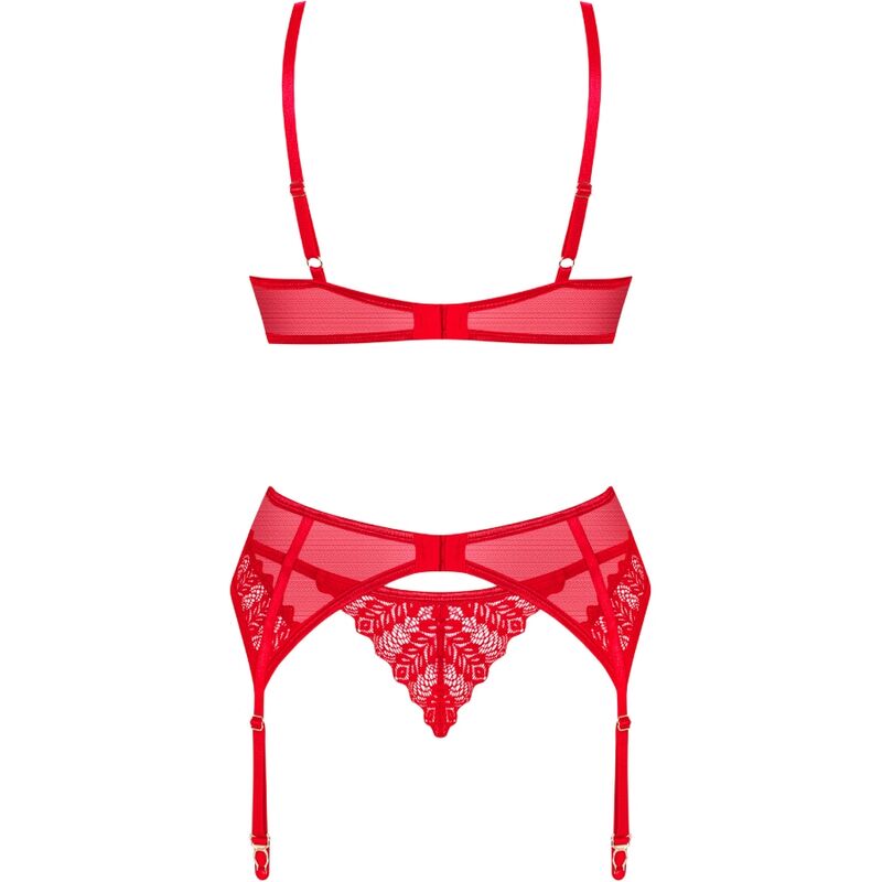 OBSESSIVE - INGRIDIA SET THREE PIECE RED XS/S